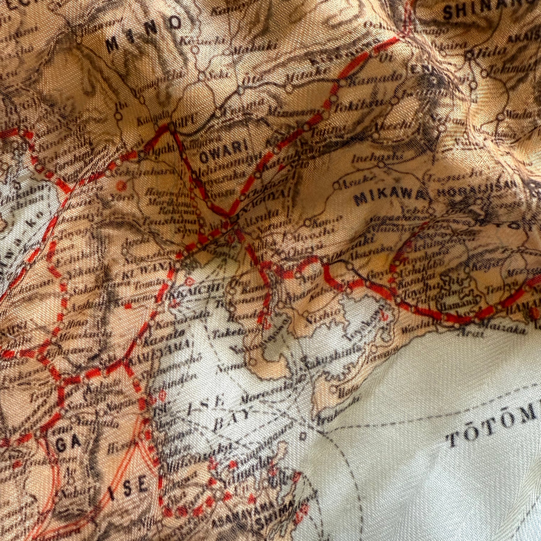 Vintage Map of Japan, c. 1905 Scarf