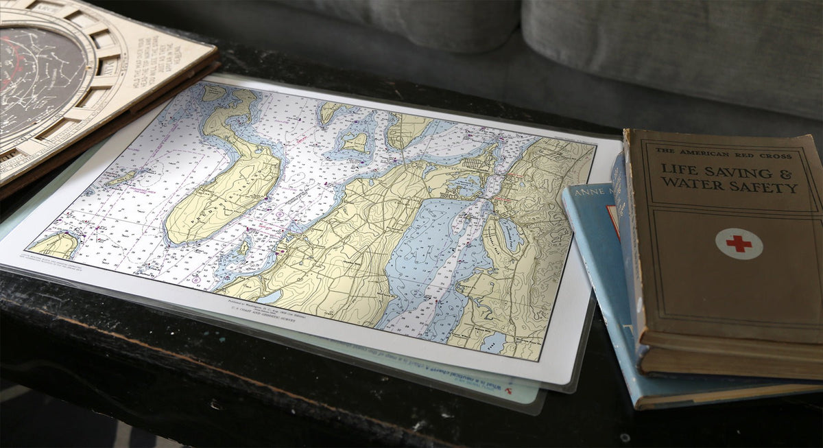 Prudence Island &amp; Portsmouth RI Placemat - Maritime Tribes USALaminated Placemat