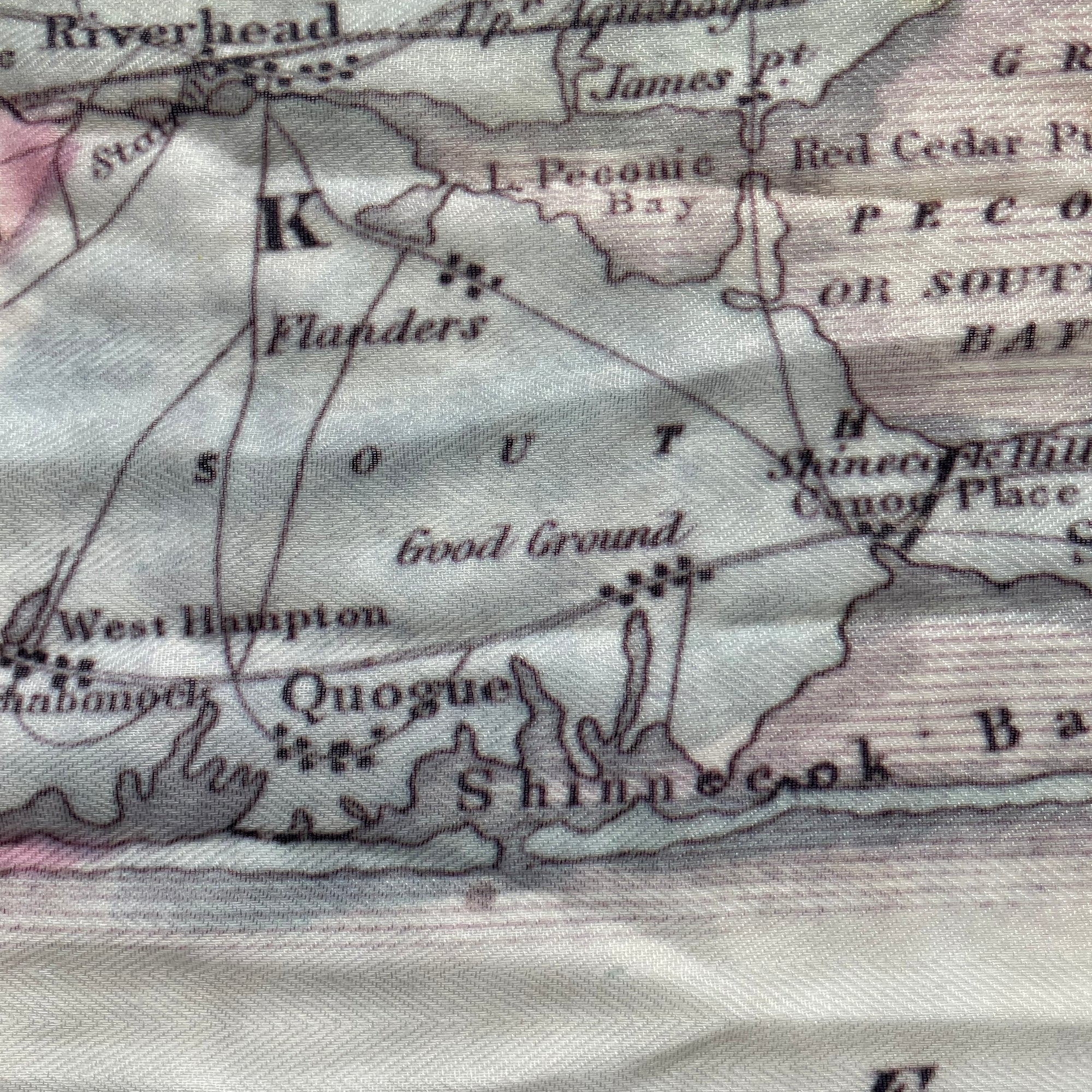 Long Island, NY Vintage Map Scarf