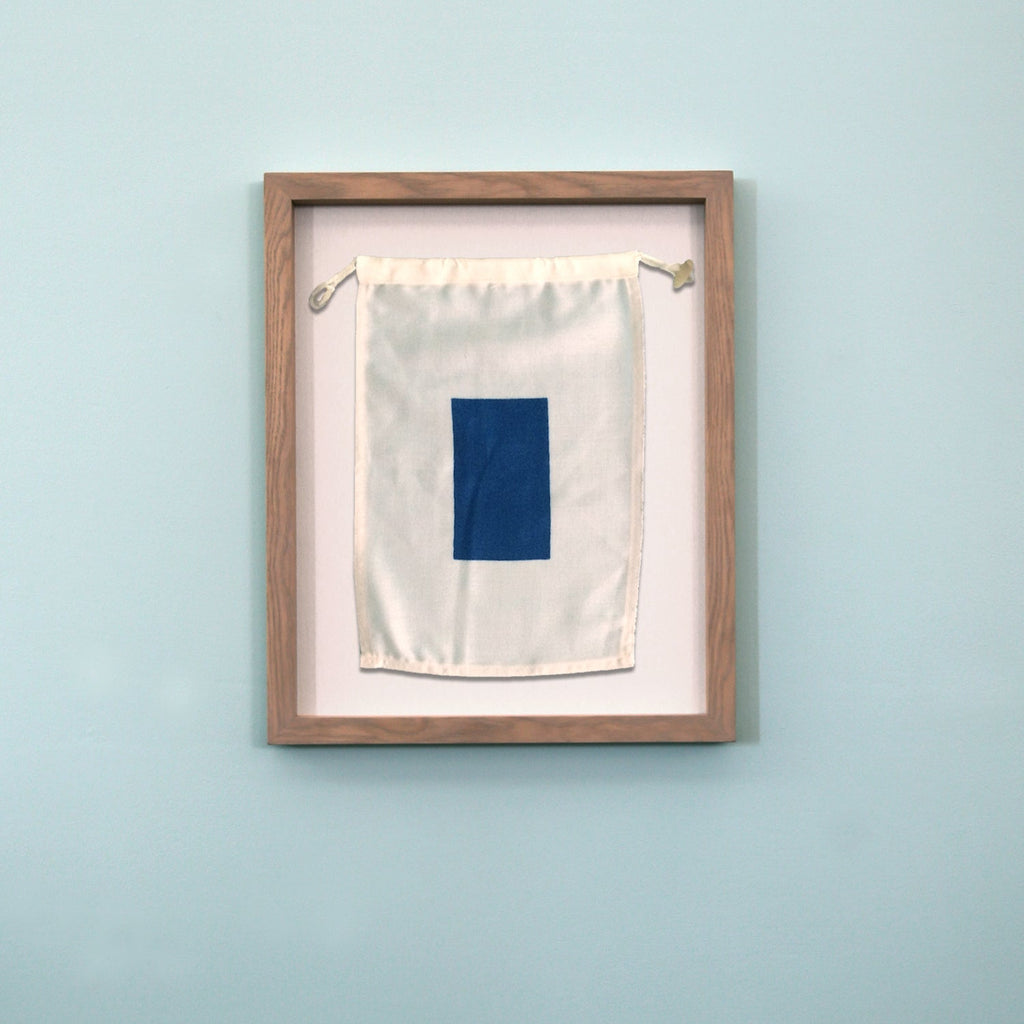 "S" Nautical Flag in Glass-Free Shadow Box Frame - Maritime Tribes USA