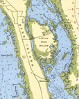 Sanibel Island Nautical Chart Quick-Dry Sport Towel – 30" x 60" Beach & Boat Towel - Maritime Tribes USATowel