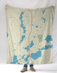 Sibley Lake /Pequot Lakes MN Charted Territory Blanket - Maritime Tribes USABlanket