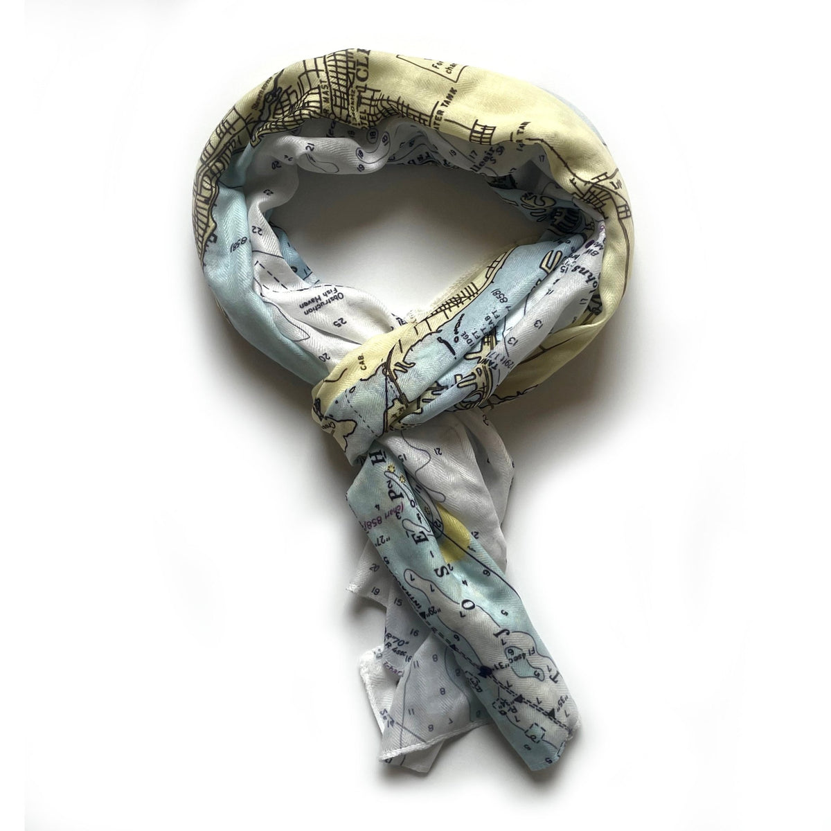 St. Pete Beach, Clearwater, FL Nautical Chart Scarf - Maritime Tribes USAScarf