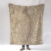 Stony Point to Kings antique map Blanket - Maritime Tribes USABlanket