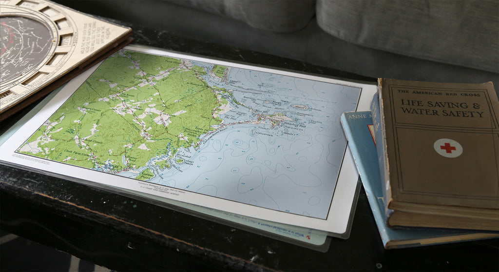 Biddeford Pool, Maine Laminated Map Placemat
