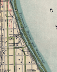 Vintage Chicago Map Scarf – Chicago Illinois Map - Maritime Tribes USAScarf