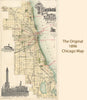 Vintage Chicago Map Scarf – Chicago Illinois Map - Maritime Tribes USAScarf