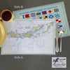 Virgin Islands (US and BVI) Nautical Chart Placemat - Maritime Tribes USALaminated Placemat