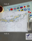 Virgin Islands (US and BVI) Nautical Chart Placemat - Maritime Tribes USALaminated Placemat