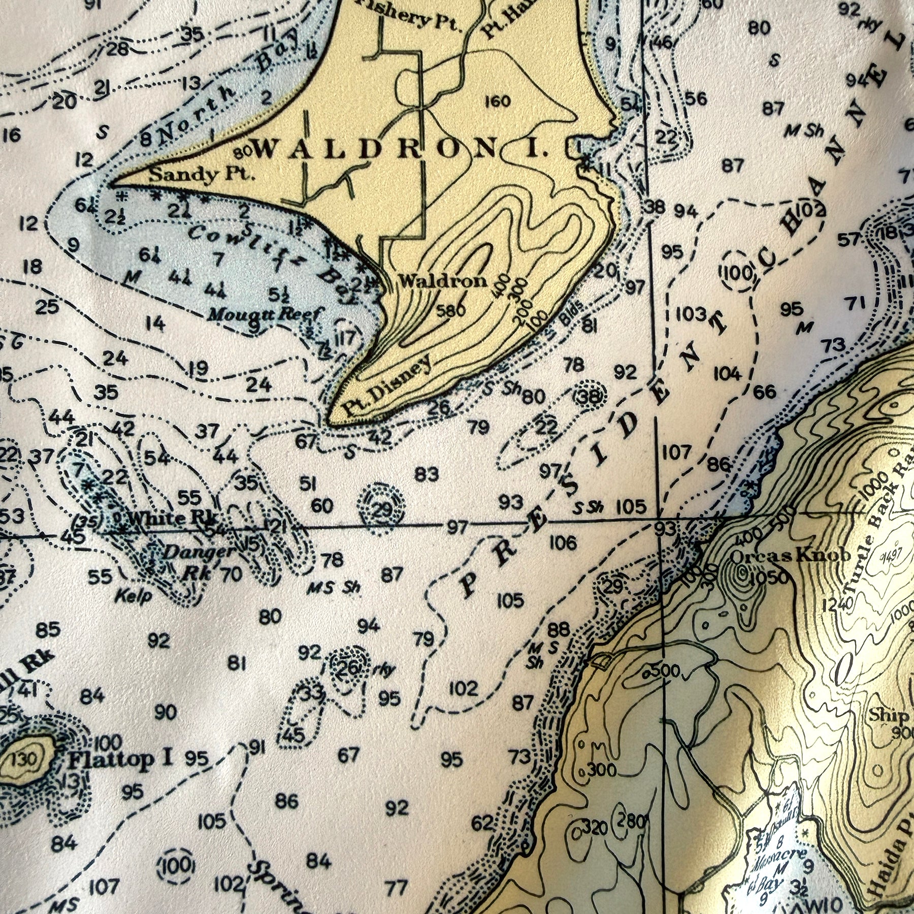 San Juan Islands, WA Nautical Chart Quick Dry Towel