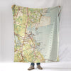 Wickford Harbor Topo Map Blanket - Maritime Tribes USABlanket
