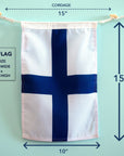 X (X-ray) Nautical Signal Flag – Traditional Maritime Code Flag - Maritime Tribes USASignal Flag