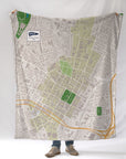 Yale University Campus Map Blanket - Maritime Tribes USABlanket