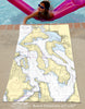 Whidbey Island Nautical Chart Quick Dry Towel