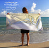 Bogue Banks, NC Nautical Chart Quick Dry Towel