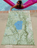 Lake Tahoe Charted Territory Quick Dry Towel