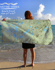 Saranac Lake, NY Topo Map - Fogarty's Logo Quick Dry Towel