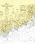 Stamford / Norwalk Nautical Chart Shower Curtain