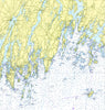 Boothbay Harbor to Pemaquid Neck (including Monhegan Island), ME Nautical Chart Shower Curtain