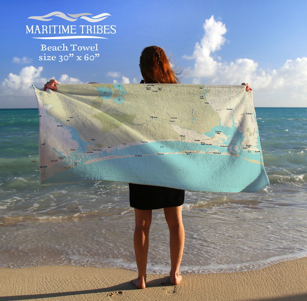 Emerald Isle Modern wave Quick Dry Towel