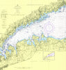 Western Long Island Sound Vintage Chart Shower Curtain