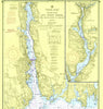 Thames River, CT Nautical Chart Shower Curtain