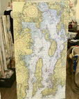 East Greenwich, Narragansett Bay,  Nautical Chart Quick Dry Towel