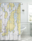 Newport, RI / Narragansett Bay - Chart Shower Curtain