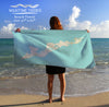 Fishers Island Modern Wave Map Quick Dry Towel