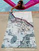 Bristol, Barrington, Warren Antique Map Quick Dry Towel