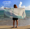 Pascagoula, MS Sea Glass Map Towel Quick Dry Towel