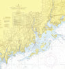Darien to Westport, CT Nautical Chart Shower Curtain
