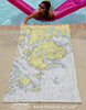 Acadia National Park, ME- MDI Nautical Chart Quick Dry Towel - Maritime Tribes USATowel