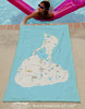 Block Island (Detailed) Quick Dry Towel - Maritime Tribes USATowel