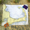 Cape Cod, MA Nautical Chart Blanket - Maritime Tribes USABlanket