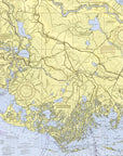 Cocodrie, LA Nautical Chart Shower Curtain - Maritime Tribes USAShower Curtain