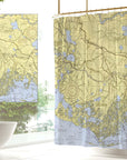 Cocodrie, LA Nautical Chart Shower Curtain - Maritime Tribes USAShower Curtain