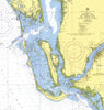 Estero Bay to Lemon Bay (Sanibel Area Chart) Shower Curtain