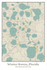 Winter Haven, FL Sea Glass Map Scroll