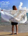 Kachemak Bay, AK Antique Map Quick Dry Towel - Maritime Tribes USATowel