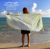 Lake Oconee Modern Topo Map Quick Dry Towel - Maritime Tribes USATowel