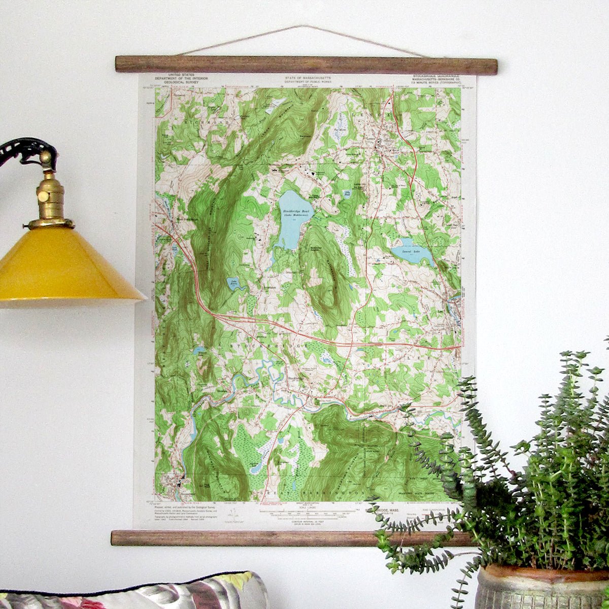 Lenox, MA Vintage Topo Map Scroll - Maritime Tribes USAScroll