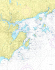 Marblehead & Salem Harbor Nautical Chart Shower Curtain - Maritime Tribes USAShower Curtain