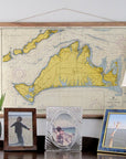 Martha's VIneyard, MA Nautical Chart Fabric Scroll - Maritime Tribes USAScroll