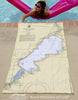 Mullett Lake Nautical Chart Quick Dry Towel - Maritime Tribes USATowel