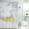 Nantucket Chart Shower Curtain - Maritime Tribes USAShower Curtain