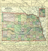 Nebraska State Antique Map Shower Curtain - Maritime Tribes USAShower Curtain