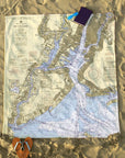 New York Harbor, NY Nautical Chart Blanket - Maritime Tribes USABlanket