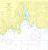 Niantic River, CT Nautical Chart Shower Curtain - Maritime Tribes USAShower Curtain