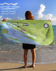 Ocean Springs, MS Illustrated Map Quick Dry Towel - Maritime Tribes USATowel